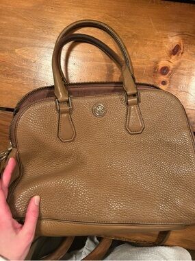 Tory Burch Pebbled Leather Crossbody Satchel